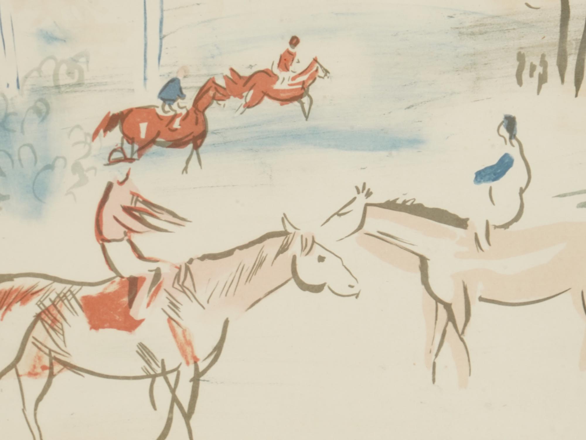 PAIR OF FRENCH LITHOGRAPH HORSES BY RAOUL DUFY PIC-5